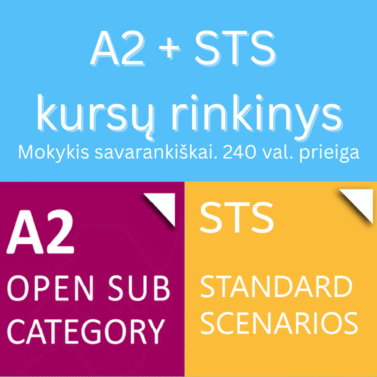 A2 + STS dronų mokymų rinkinys (240 val.)